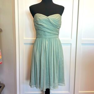 J. Crew J. CREW 100% SILK Green Strapless Size 4